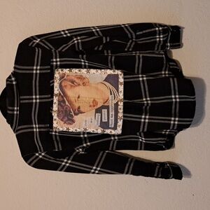 Upcycled Black and White Flannel